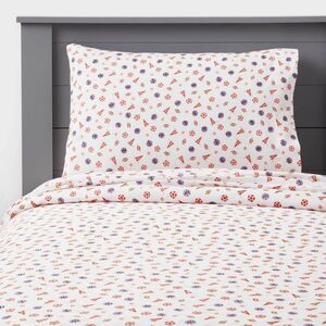 Open Box - Pillowfort - Full Girl Sport Kids' Cotton Sheet Set - Pillowfort